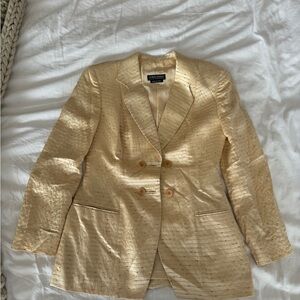 Giorgio Armani Gold Double-Breasted Women's Blazer